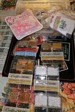 Bead Lot Loose Beads Mixed In Plastic Box  36 Packs Of Creative Beginnings Etc