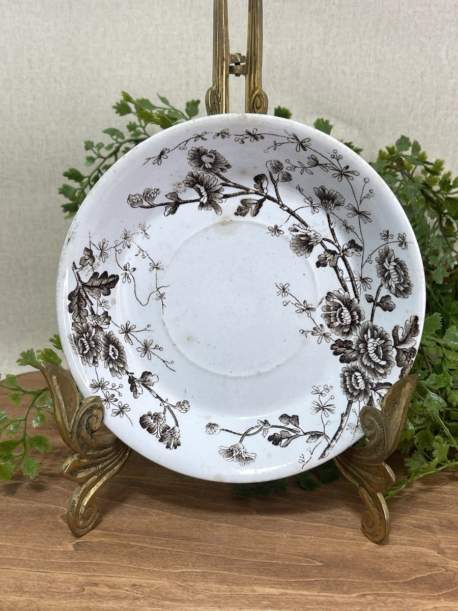 Antique W.H Grindley & Tunstall Spring Saucer Plate Brown