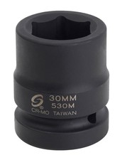 Sunex 530M 1-Inch Drive Standard 6 Point Metric Impact One Size, Black