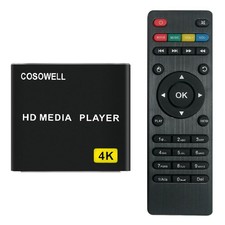 4K Media Player for USB Drive SD, Ultra HD Digital Signage Player with HDMI...