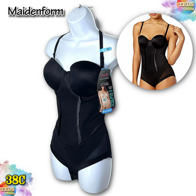 NWOT Maidenform Women's 38C Firm Tummy-Control Easy Up Strapless Bodysuit FL1256