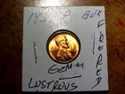 Lustrous Cartwheel Gem+ RED Brilliant Uncirculated 1937-P Lincoln Penny #1 L1