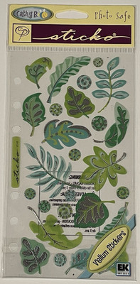 Cathy B Designs Photo Safe Vellum Stickers Mini Leafy Leaves Stickopotamus
