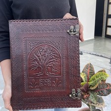 Personalized Leather Binder, Custom 3-Ring Portfolio for Men, 8.5 X 11 Inches...