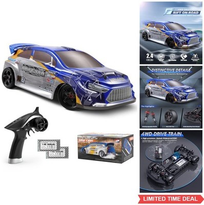 RC Drift Car 1/18 Scale 4WD 28 KM/H 2.4GHz Gyro Two Batteries Included Indoor