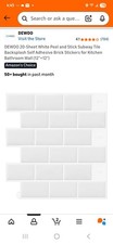 7 Dewoo Peel and Stick Subway Tile Backsplash Self Adhesive Brick Stickers