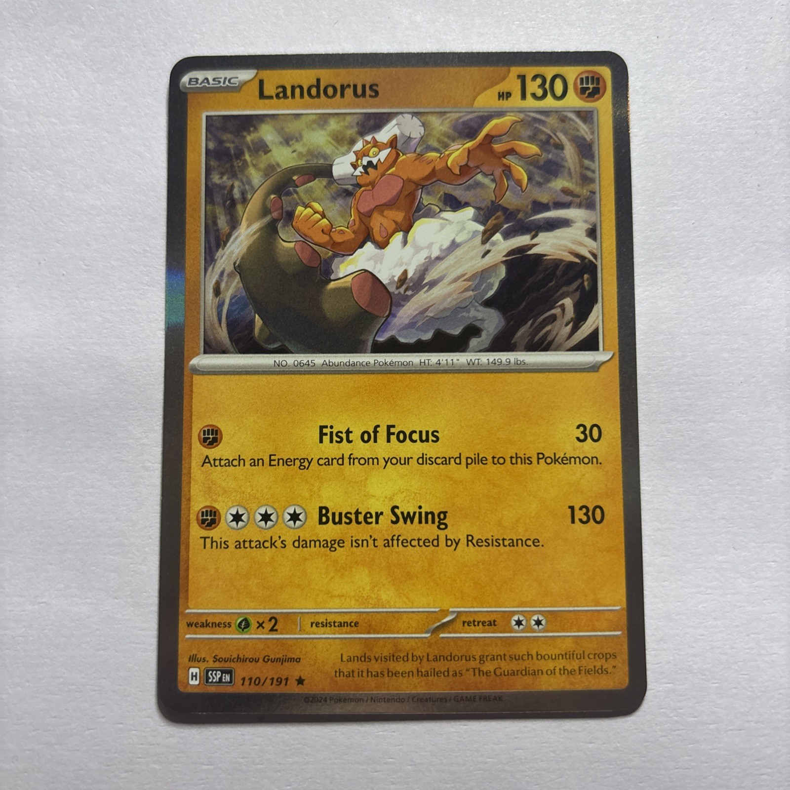 Landorus 110/191 Rare Surging Sparks Pokemon Holo Near Mint