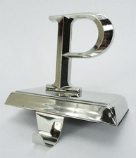 Letter Initial P Silver Monogram Stocking Holder Hanger Holiday Xmas Target