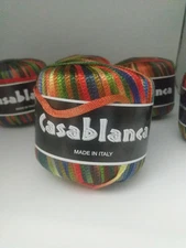 Casablanca Italy Ribbon Yarn Multicolor 50gr 110yd Lot of 5 NEW HTF