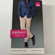 Mediven Men, 30-40 mmHg, Tan Calf High Compression Stockings, Closed Toe