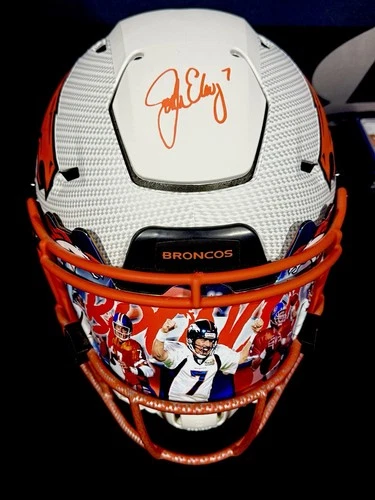 John Elway Signed Hydro Dipped Speedflex Helmet With Custom Visor Beckett COA