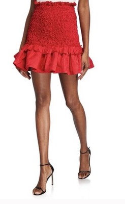 ALEXIS Skirt Nedusa Red Ruffled Size S/M