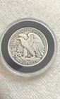 1944 “S” Walking Liberty Half Dollar, 90% Silver, In Coin Capsule, Nice Coin