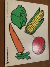 Vintage RARE JUDY Wooden Puzzle EASY VEGETABLES J120007 Very GOOD CONDITION FS