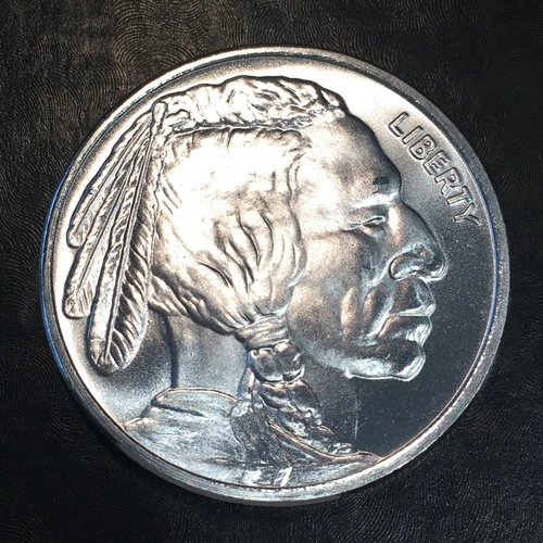 1oz Silver Bullion Buffalo / Indian BRIGHT and FROSTY - WE COMBINE SHIP #R792r