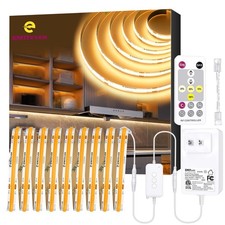 EMITEVER LED Strip Light Warm White 3000K 16.4ft,24V DC COB Dimmable Tape Lig...