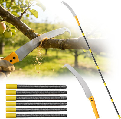 Pole Saw for Tree Trimming,2-In-1 Manual Handheld Pole Pruning Saw, 10.8 FT Long