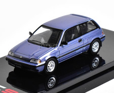 HobbyJapan 1:64 1984 Blue CIVIC Si E-AT Hatchback Diecast Display Car Model
