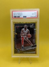 2023-24 Panini Donruss Mikal Bridges #70 Choice Gold /10 PSA 8 Nets Knicks