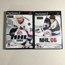 NHL 2005 & NHL 06 PS2 PlayStation 2 Lot Complete w/ Manuals CIB