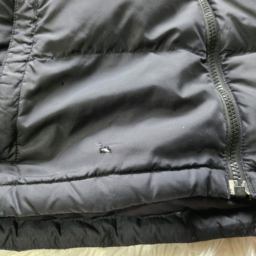 THE NORTH FACE Jacket Boys Size Large Black Goose Down 550 Puffer Coat Holes* - Picture 6 of 10