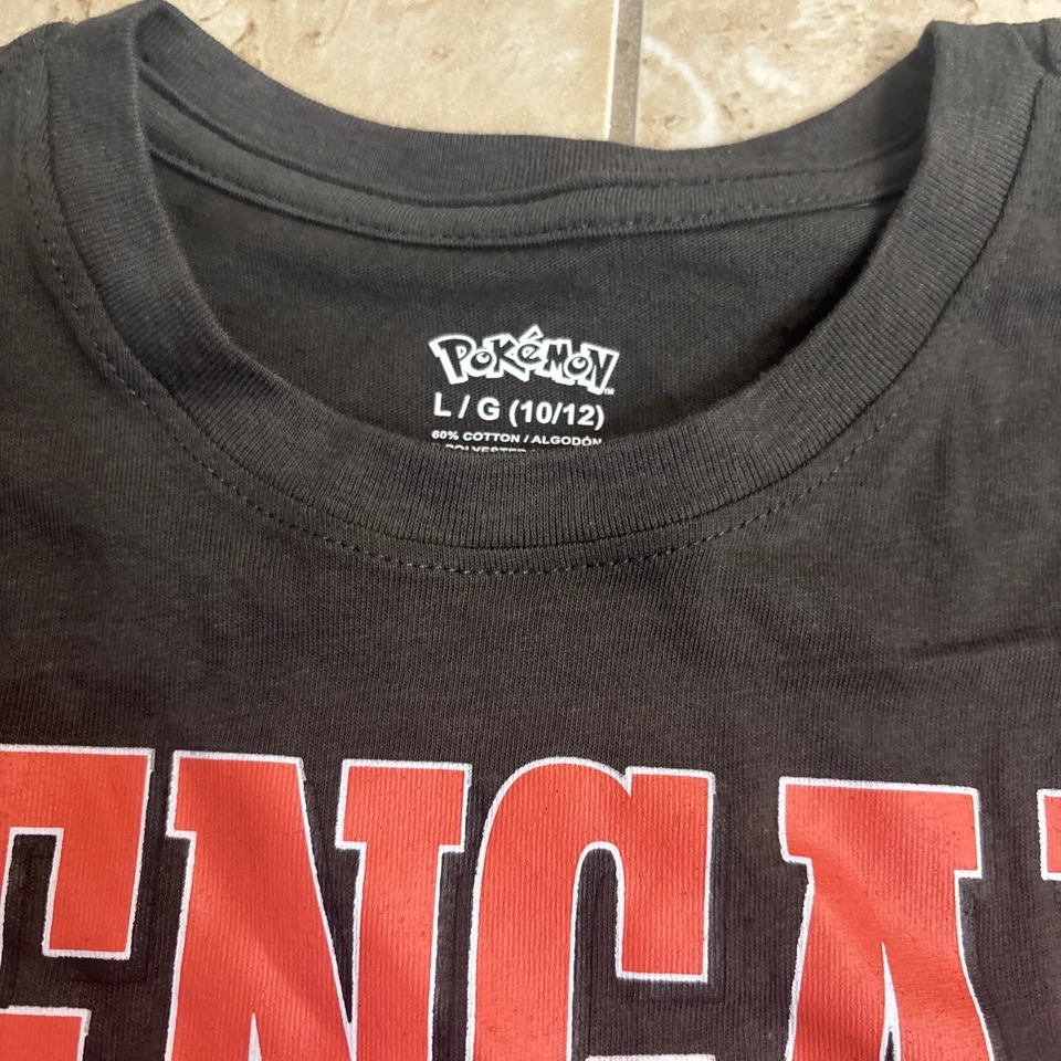 Camiseta negra Pokémon Gengar niños Ss talla grande Foto 4 de 4