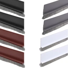 Dual Pack Door Bottom Seals with Brush for Soundproofing and Dust Resistance