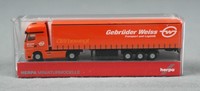 Herpa 066891 N,1:160 Mb Actros Gigaspace Gardinenplanen-Sattelzug Gebr.Weiss At