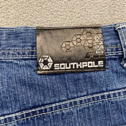 Southpole Men’s Vintage Y2K Loose Baggy Rare,Jeans Size 36,Blue,Denim - Picture 8 of 20