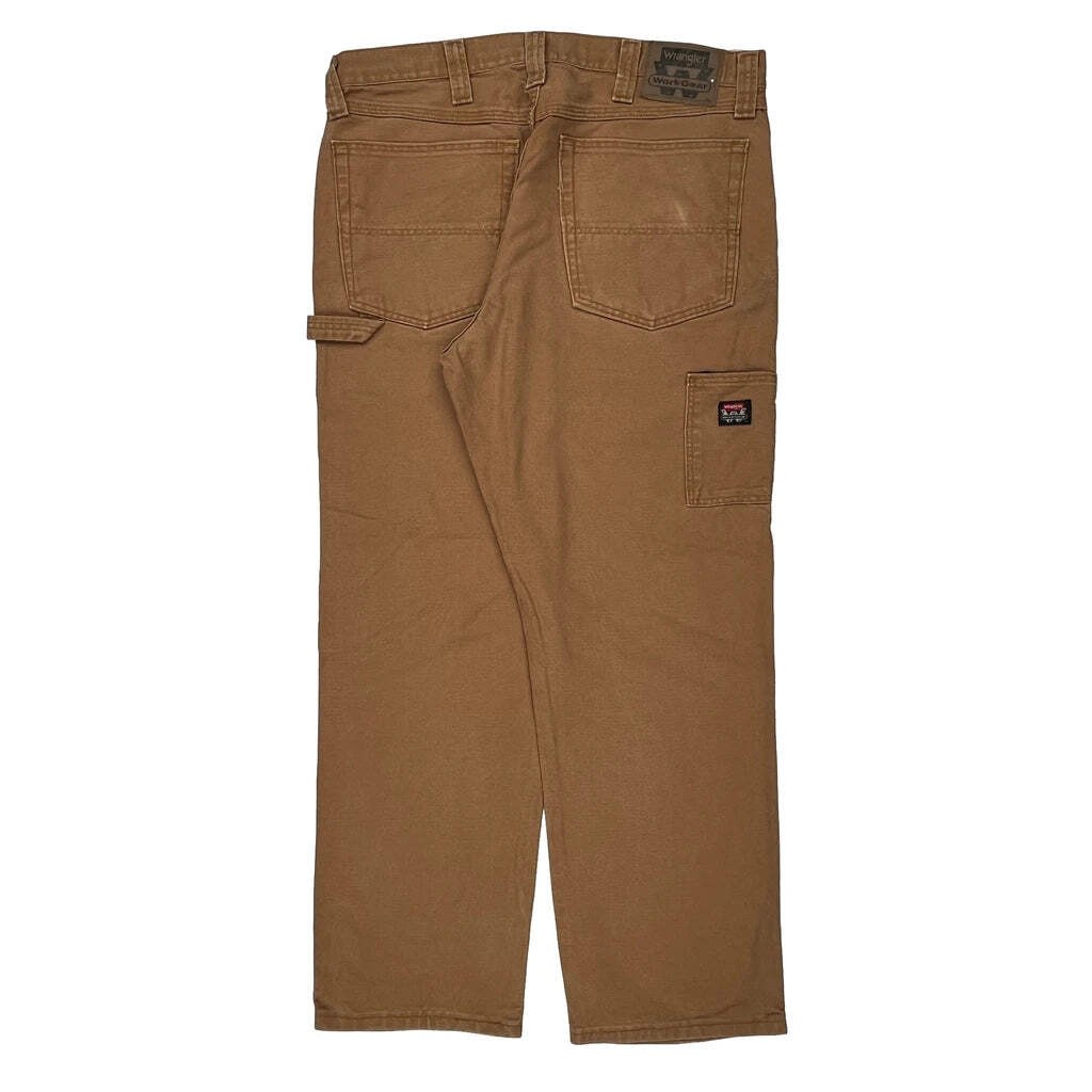 Wrangler Carpenter Pants - 34W 29L Brown Cotton
