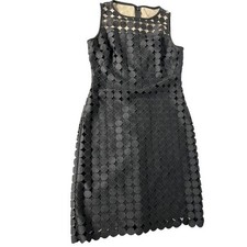 Lauren Ralph Lauren Black Circle Lace Sheath Dress Women Size 2
