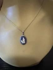 Wedgwood Silver Pendant Hallmarked London 1975 Hebe And Zeus