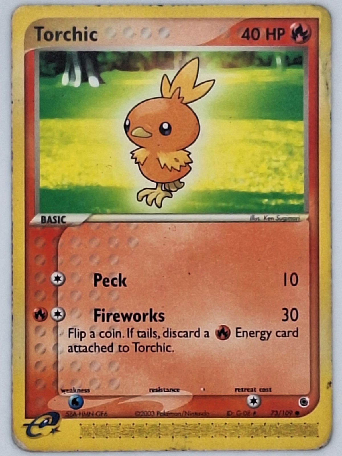 Torchic 73/109 Pokemon - EX Ruby and Sapphire HP