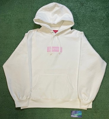Supreme Box Logo Hoodie White Pink (FW25) Size Large L Bogo DS New