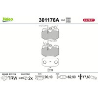 Valeo 301176A Bremsbelagsatz FüR Peugeot Citroen 205 309 407 C6 741A C 20A C 3C