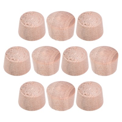 50 Pcs 7/16 Inch Wood Button Top Plugs Hardwood Furniture Plugs 9/25 Inch Height