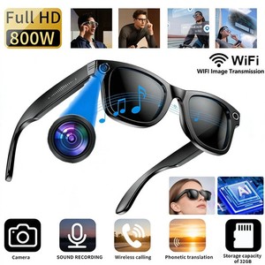 AI Lunettes intelligentes avec HD Traduction vocale de l'appareil photo BT Lunettes de soleil d'enregistrement vidéo