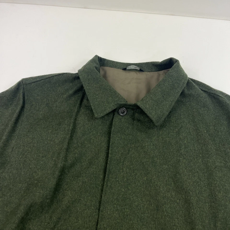 Pierluigi Della Spina Wool Cashmere Mens Full Zip Bomber Jacket Green Sz XXL - Image 2 of 4