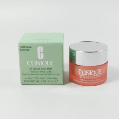 Clinique All About Eyes Rich Baume Yeux Anti Cernes 0.5oz / 15ml *NEW IN BOX*