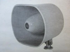 WR-10 Atlas Sound 10 Watt HORN Loundspeaker 8 Ohm Indoor/Outdoor Mnt Bracket NOS