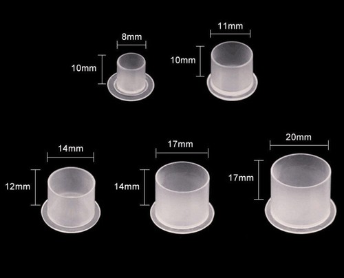 1000 Pcs Tattoo Ink Pigment Cups Tattoo Ink Caps Flat Bottom NEW - Bild 9 von 9