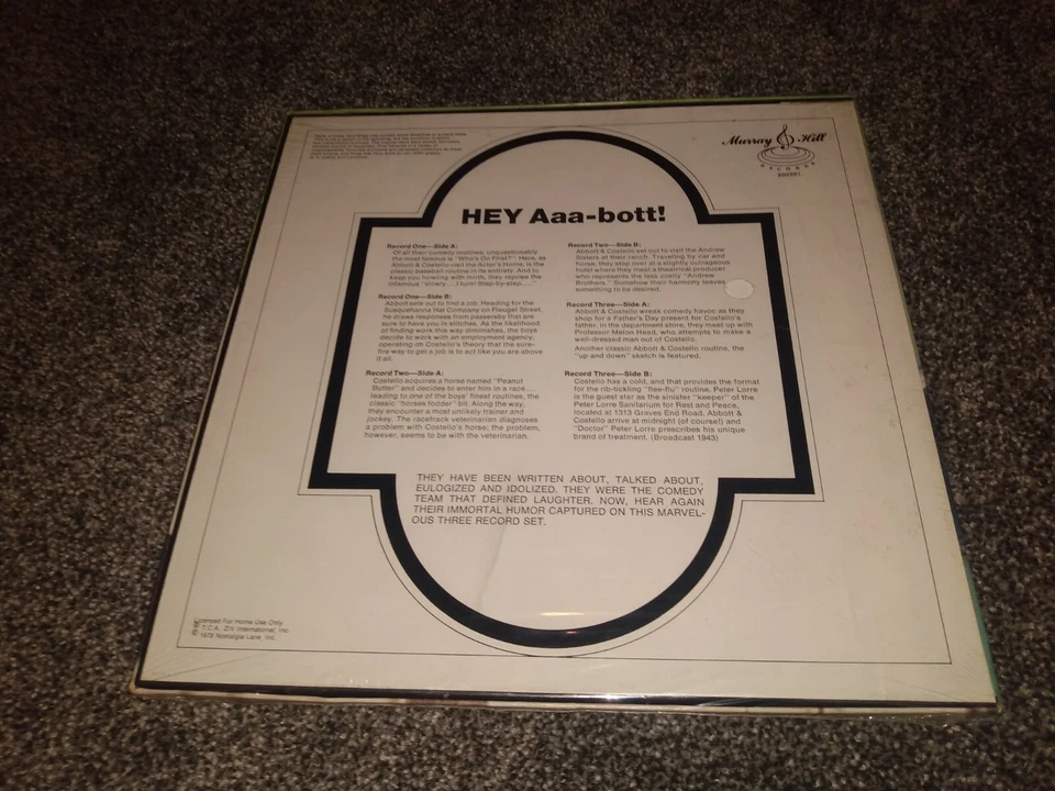 ABBOTT & COSTELLO Hey AaaBOTT! Record Vinyl New Sealed - Image 2 of 2