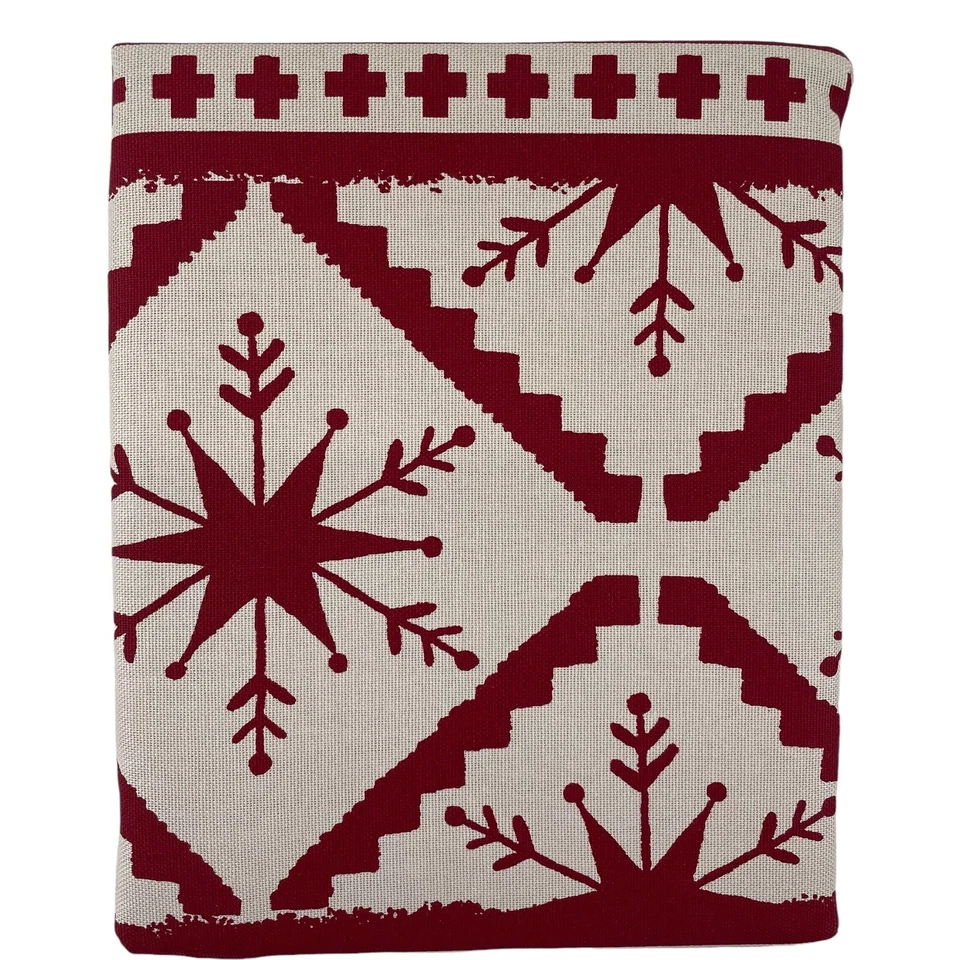 Nuevo con etiquetas Cortina de Ducha 100% Algodón 72"x72" Rojo y Blanco Deseo de Alegría Foto 3 de 4