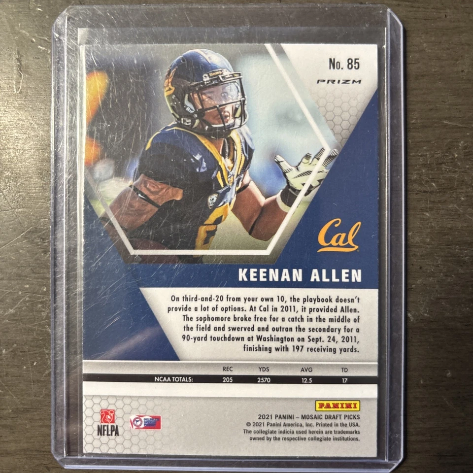 2021 Panini Mosaic - NFL Silver Prizm #85 Keenan Allen California - Image 2 of 2