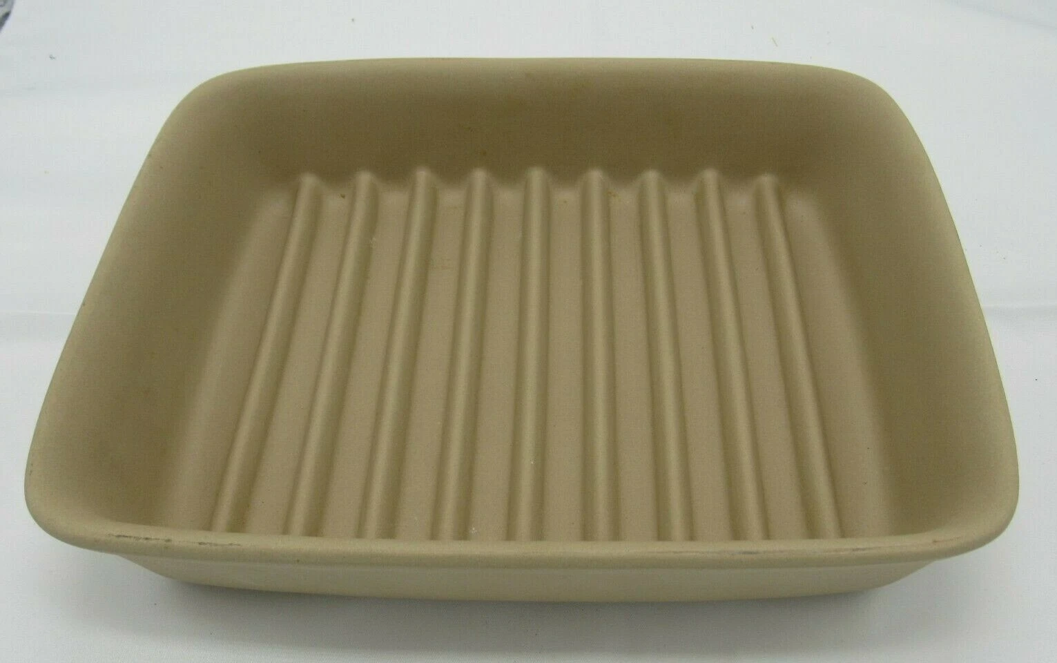 The Pampered Chef Stoneware Pan #5113 Roasting Pan 9” X 6.75” X 1.75”