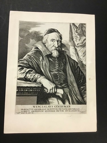 Lucas Emil Vorsterman Grabado Wenceslavo Coeberger Después Van Dyck aprox. 1640 - Imagen 1 de 10