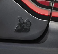 NEW 2022-2023 Dodge Charger SCAT PACK BEE Rear BLACK SMOKE Trunk Lid Emblem, OEM