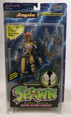 McFarlane Toys 1995 Spawn Deluxe Edition Angela Silver & Blue Figure New Sealed