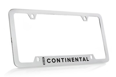 Lincoln Continental Chrome Plated Brass Metal License Frame Plate Holder 4 Hole