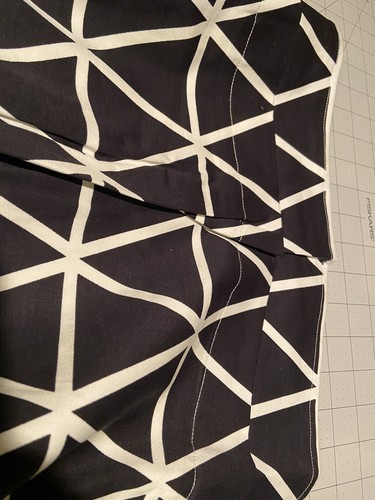NWT S FROCK SHOP Gorgeous Criss Cross Print Stretch Black & White Skirt Pockets - Picture 7 of 9